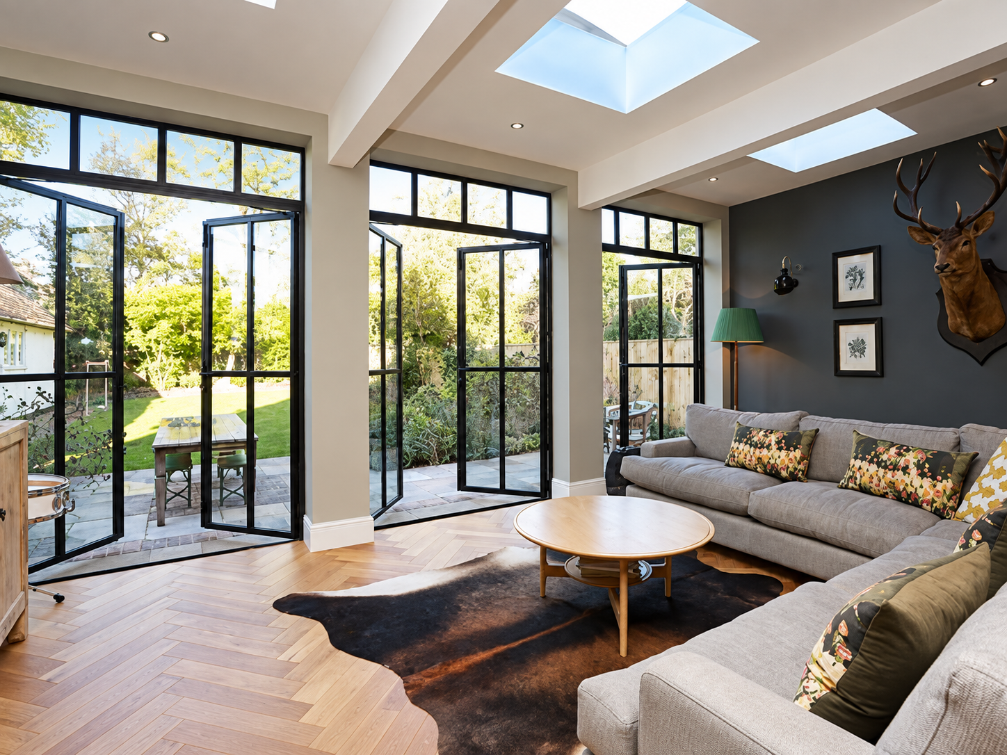 Modern French style custom SlimLine steel doors and windows